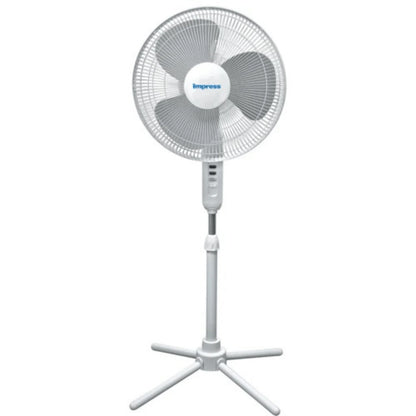 Impress Easy-Assemble 3-Speed 16-Inch Stand Oscillating Pedestal Floor Fan